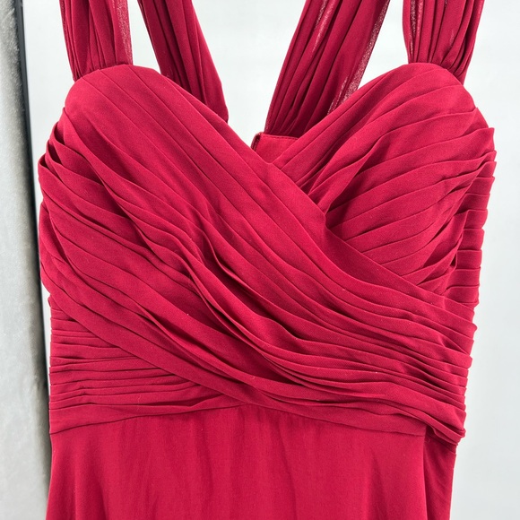 Oyisha floor length flowy gown dress 16 formal bridesmaid party dance dark red - Picture 6 of 12